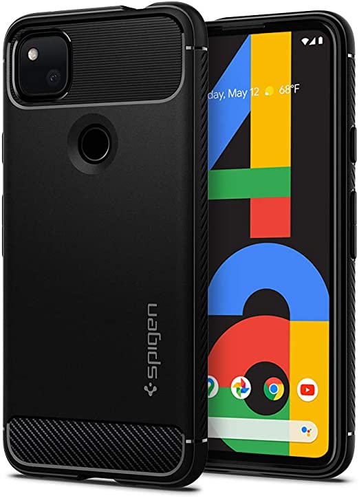 Spigen Rugged Armor Designed for Google Pixel 4a Case (2020) - Matte Black