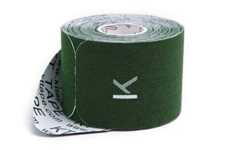 KT TAPE Original Cotton Elastic Kinesiology Therapeutic Sports Tape, 20 Precut 10in Strips, Breathable, Free Videos, Pro & Olympic Choice, Forest Green