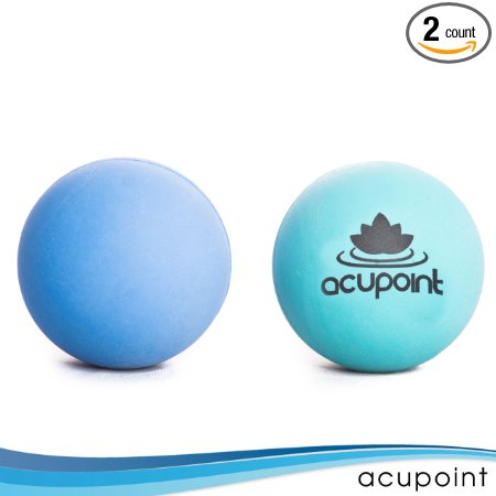 "Acupoint" Set Of Two physical Therapy Balls, Ideal for: Yoga, Deep Tissue And Trigger Point Therapy Relief, Self Myofascial Release and self massage. Great For Acupressure Points And Pinched Nerve Pain Relief.