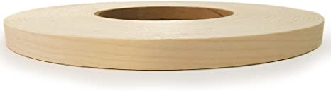 Edge Supply Brand Birch 7/8" x 250' Roll Preglued, Wood Veneer Edge Banding, Flexible Wood Tape, Easy Application Iron On with Hot Melt Adhesive. Smooth Sanded Finish Veneer Edging. Made in USA.