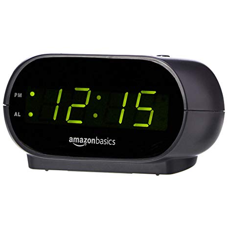 AmazonBasics Digital Alarm Clock with Nightlight