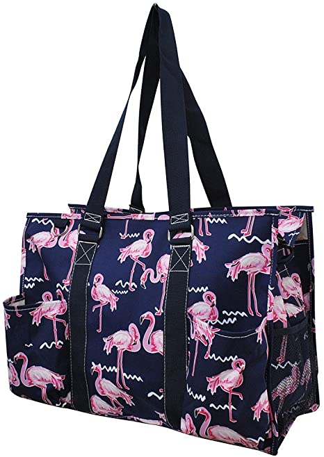Flamingo NGIL Large Zippered Caddy Organizer Tote Bag