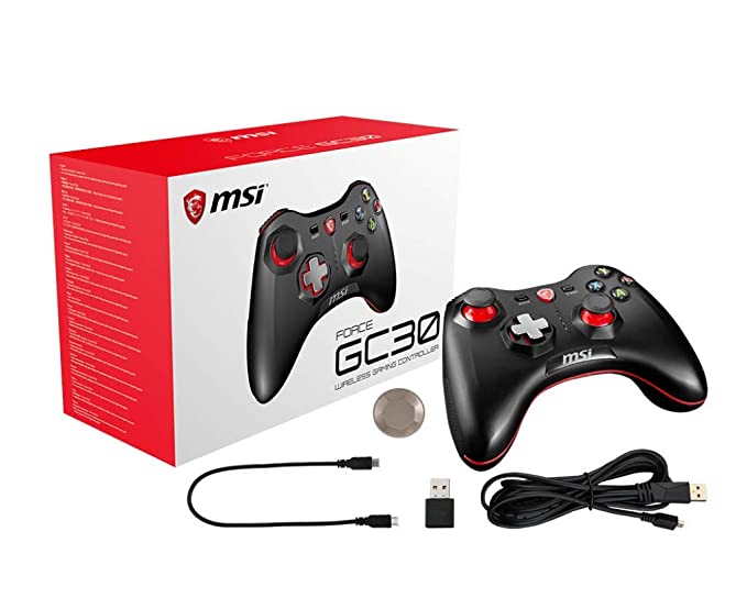 MSI Force GC30 Wireless Rechargeable Dual Vibration Gaming Controller for pc, Android and Sony Playstation 4