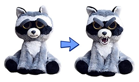 William Mark- Feisty Pets: Rascal Rampage- Adorable 8.5" Plush Stuffed Raccoon That Turns Feisty With a Squeeze!