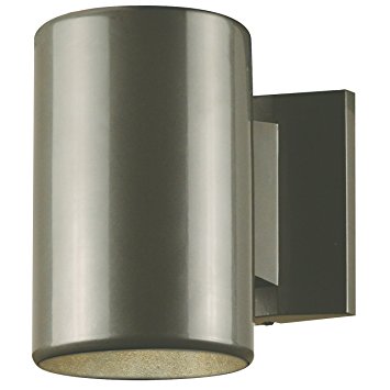 6797300 One-Light Outdoor Wall Fixture, Polished Graphite Finish on Steel Cylinder