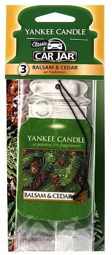 Yankee Candle Company Car Jar THREE pack - Balsam & Cedar