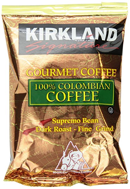 Signature 100% Colombian Coffee, Supremo Bean Dark Roast Fine Grind, 42/1.75 oz Pouches