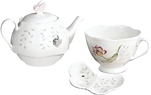 Lenox 6083927 Butterfly Meadow Teapot with Lid, White