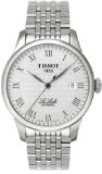 Tissot Mens T41148333 Le Locle Silver-Tone Watch with Textured Dial and Link Bracelet