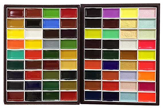 KISSOH Gansai 72-Color Japanese Watercolor Paint Set