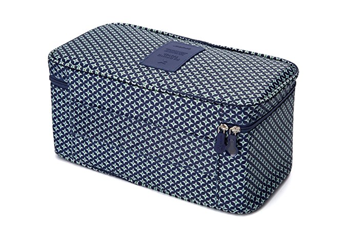 Travel Luggage Organizers Packing Cubes-Compression Pouches For Underwear,Bra,Socks(Navy Star)