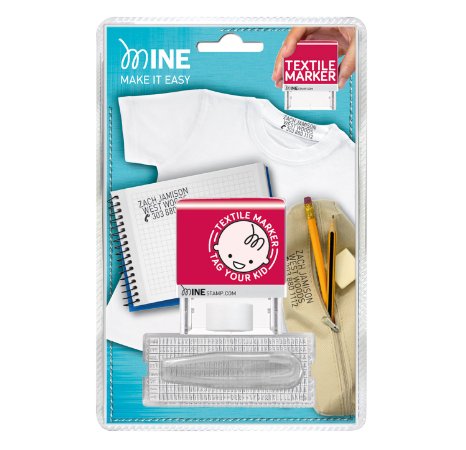 MINE STAMP CLOTHING MARKER, also suitable for BOOKS & ACCESSORIES, Personalise Garment, Children's School Uniform/Clothes/Clothing Labels For Kids/Children, no need to sew, For School Wear.