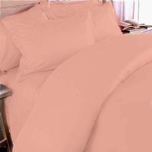 1200 Thread Count Four (4) Piece Queen Size Pink Solid Bed Sheet Set, 100% Egyptian Cotton, Premium Hotel Quality