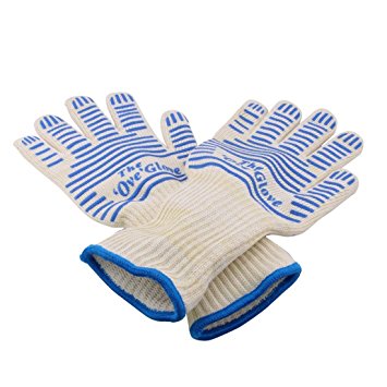 BBQ Grill Gloves, Oven Gloves ,Heat Resistant Cooking Gloves ,BBQ Gloves , Oven Mitts for Barbeque, Grilling, Frying, Baking, Smoking, Potholder Leedemore, Set of 2 Blue