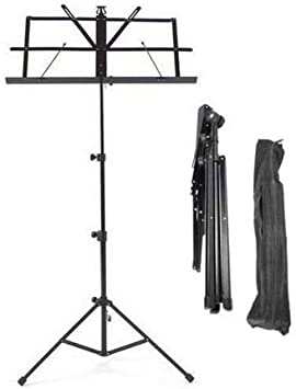 Kabalo Metal Adjustable Sheet Music Stand Holder Folding and Foldable WITH FREE CARRY CASE BAG INCLUDED