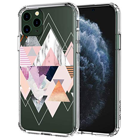 MOSNOVO iPhone 11 Pro Case, Geometric Marble Pattern Clear Design Transparent Plastic Hard Back Case with TPU Bumper Protective Case Cover for Apple iPhone 11 Pro (2019)