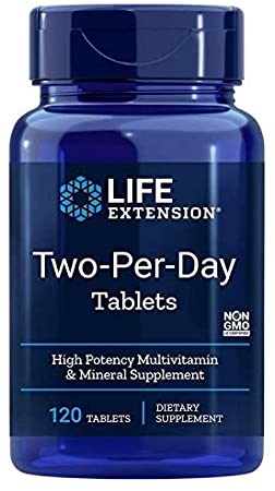 Life Extension Two-Per-Day Tablets, 120 Count