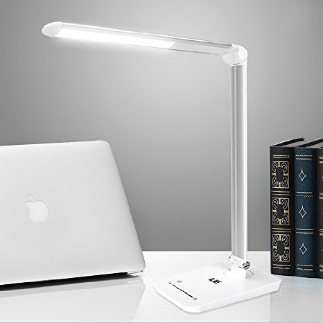 LE 8W Dimmable LED Desk Lamp 7-Level Brightness Touch Sensitive Control Folding Table Lamps Reading Lamps Bedroom Lamps