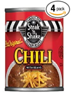 Steak 'n Shake Chili with Beans 15 Oz Can (Pack of 4)