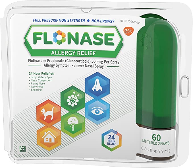 Flonase Allergy Relief Nasal Spray, 60 Count