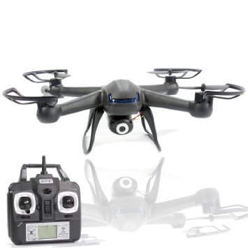 Spy Drone with Camera - X007 Quadcopter (3rd Gen) HD Camera 720p Video 2MP, 6 Axis Gyroscope, 7.4V Battery, 3D Flip Roll, 4 Ch 2.4 ghz Long Range with KiiToys USA Warranty