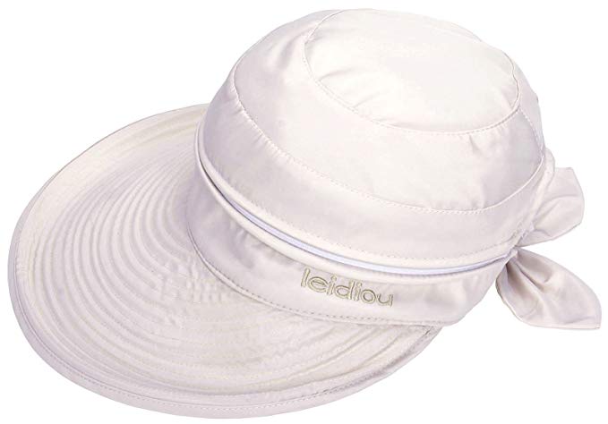 Verabella Women UPF 50  UV Sun Protection Convertible 2 in 1 Visor Beach Golf Hat