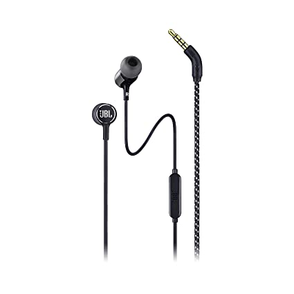 JBL LIVE100 in-Ear Headphones with in-Line Microphone and Remote (Black)