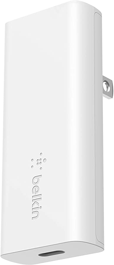 Belkin USB C GaN Wall Charger 20W PD with USB C to Lightning Cable Included and USB-C Power Delivery for iPhone 12, 12 Pro, 12 Pro Max, 11, XS, iPad, AirPods, and More