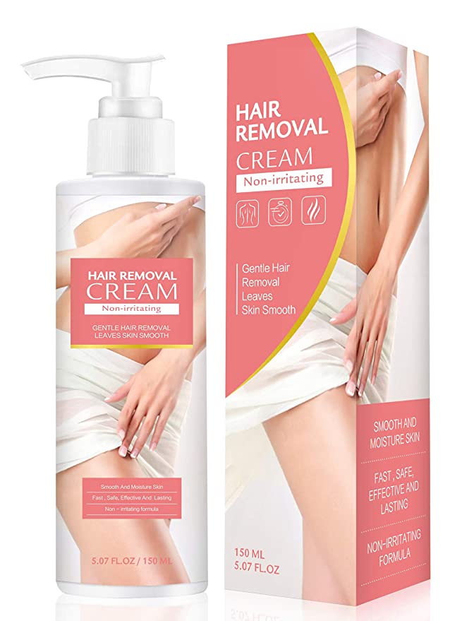 IALUKU Hair Removal Cream, 150ml Hair Remover Cream for Women and Men, Mild Ingredients, Non-Irritating Depilatory Cream for Bikini, Arm, Leg,and Armpit