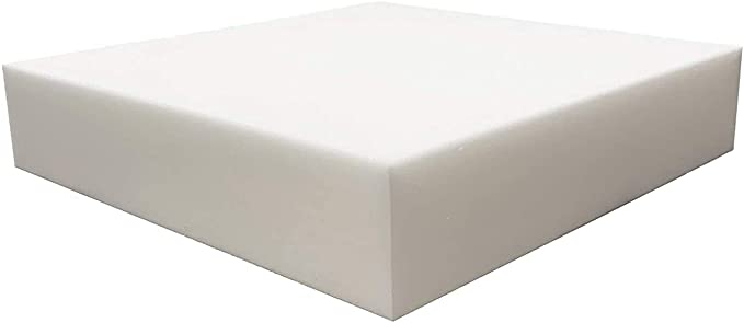 FoamRush 4" x 22 x 22" Upholstery Foam High Density Firm Foam Soft Support (Chair Cushion Square Foam for Dinning Chairs, Wheelchair Seat Cushion Replacement)