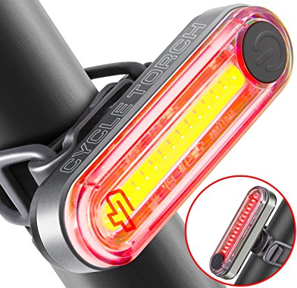 Cycle Torch Fire Stick- USB Rechargeable Bike Tail Light, RED Rear Bicycle Light, Super-Bright LED Tailllight, Universal Compatibility, Light Weight, Extra Long Run-time, Light Weight, Easy to Mount