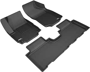 3D MAXpider Custom Fit Kagu Floor Mat (Black) Compatible with GMC Terrain 2018-2023 - Full Set