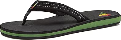 Quiksilver Men's Carver Suede 3 Point Flip Flop Athletic Sandal