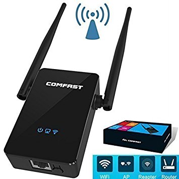 Comfast 302S 300Mbps Wifi Repeater Wireless Access Point Network Router AP Mode IEEE 802.11n/b/g Wall-Througn Wifi Range Extender With Dual 5dBi External Antennas and 360 degree WiFi Covering