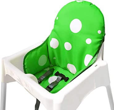 AT Seat Covers & Cushion for IKEA Antilop Highchair, Washable Foldable Baby Highchair Cover for IKEA Childs Chair Insert Mat Cushion (Dark Green)