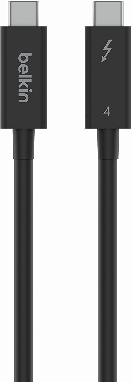 Belkin Active Thunderbolt 4 Cable (2M 6.6FT), USB Type C Connection with 100W Power Delivery PD Enabled, USB 4 Compliant and Compatible with TB3 Compatible with MacBook Pro, eGPU, and More