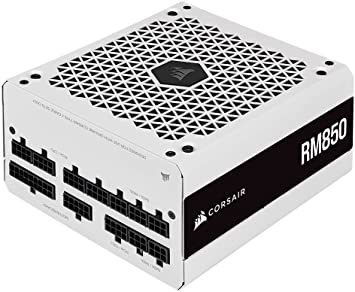 CORSAIR RM Series (2021), White, RM850, 850 Watt, 80 Plus Gold Certified, Fully Modular Power Supply