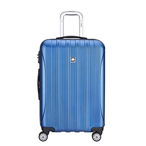 Delsey Luggage Aero Textured Expandable 25 Inch Spinner, Blue Textured