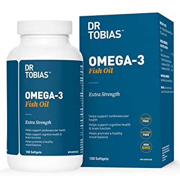 Dr Tobias Omega 3 Fish Oil Triple Strength 1,165mg - Gluten Free (100 Count)