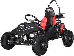 X-PRO Rover 50 Go Kart with Pull Start, Rear Disc Brake with 6" Wheels! (Black)