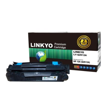 LINKYO Compatible Toner Cartridge Replacement for HP 12A Q2612A Black