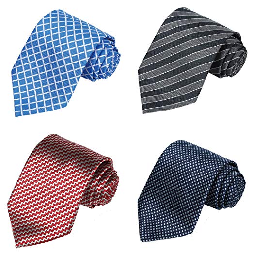 KissTies Set of 4 Ties 63'' XL Extra long Necktie Tall Tie   1 Magnetic Boxes