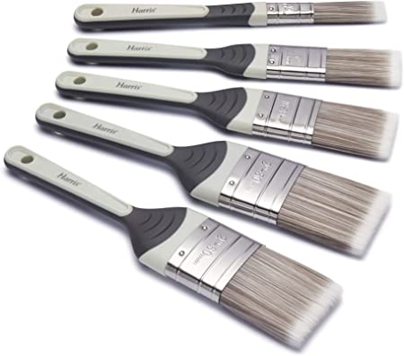 Harris 102011009 Seriously Good Walls & Ceilings Paint Brush 5 Pack, 1 x 0.5, 1 x 1, 1 x 1.5, 2 x 2