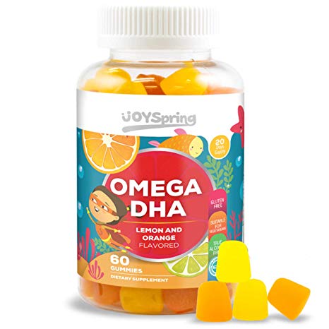 Omega 3 for Kids Gummies - DHA for Kids - Great Tasting Kids Omega 3 Gummies - Gluten Free Brain Food and Speech Support for Toddlers - No Fishy Taste - Made by Parents