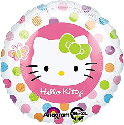 Anagram International, Multicolor Hello Kitty Rainbow Foil Balloon Pack, 18"