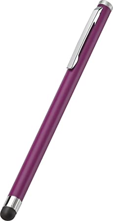 Insignia - Slim Stylus Ergonomic Stainless Steel Maroon NS-MSSTL2U