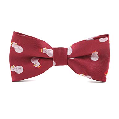 Classic Mens Bowtie Silk Bow Ties for Men Christmas Pattern Bowtie Pre-tied Bow Tie Xmas Gifts