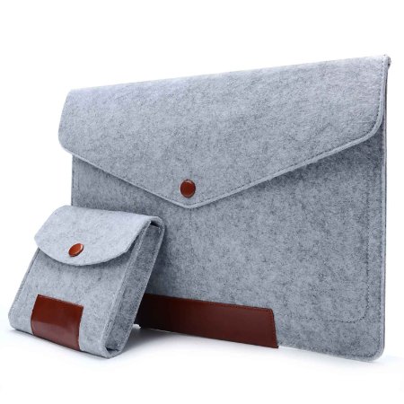 Phenas Felt 13.3 Inch Sleeve Cover Carrying Case Laptop Bag for Apple 13" Macbook air / Pro retina Christmas Gift (Grey)