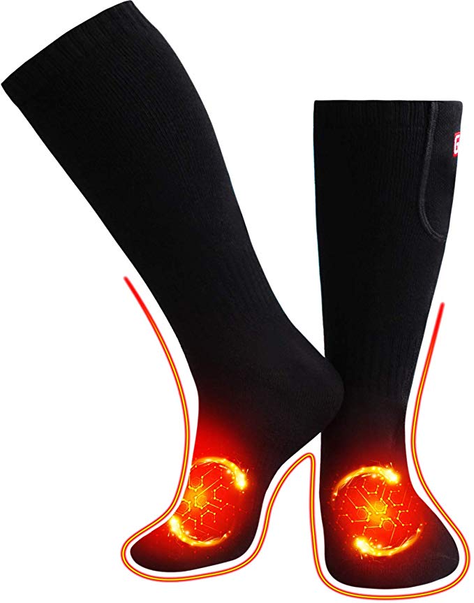 Heated Socks Men Women US Size 6-14,Electric Novelty Foot Warmers Sox for Chronically Cold Feet