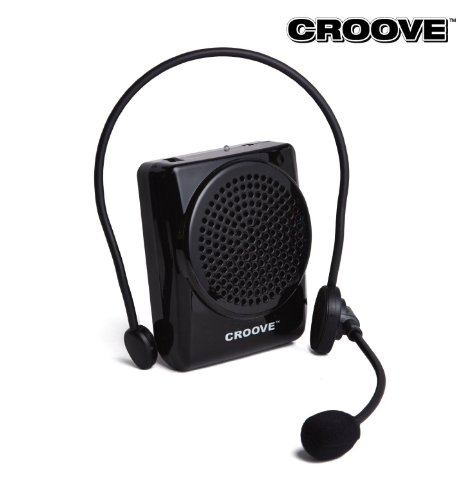 Croove Rechargeable Voice Amplifier with WaistNeck Band and Belt Clip 20 Watts Very Comfortable Headset